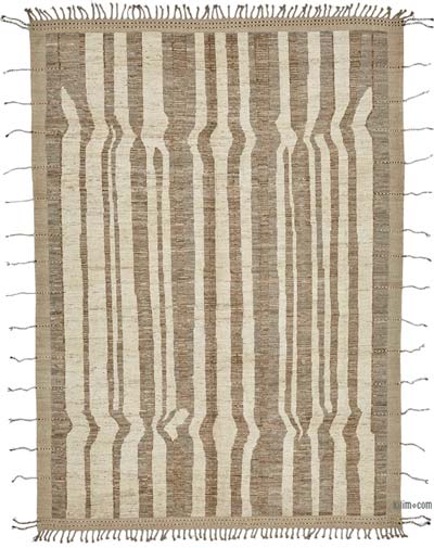 New Moroccan Style Hand-Knotted Rug - 6' 11" x 9' 11" (83" x 119")