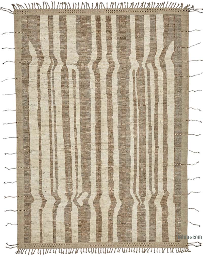 Nueva Alfombra Tejida a Mano de Estilo Marroquí - 212 cm x 303 cm - K0084002