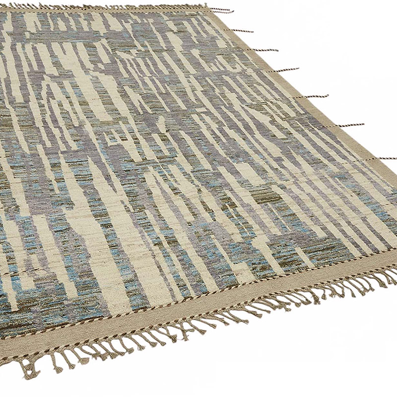 Nueva Alfombra Tejida a Mano de Estilo Marroquí - 218 cm x 302 cm - K0084003