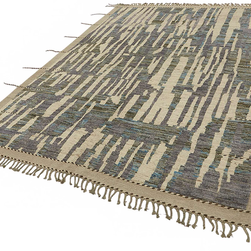 Nueva Alfombra Tejida a Mano de Estilo Marroquí - 218 cm x 302 cm - K0084003