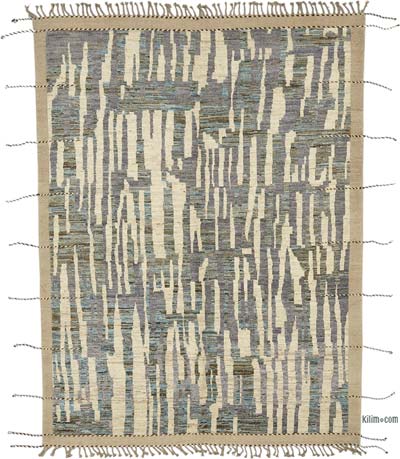 Nueva Alfombra Tejida a Mano de Estilo Marroquí - 218 cm x 302 cm