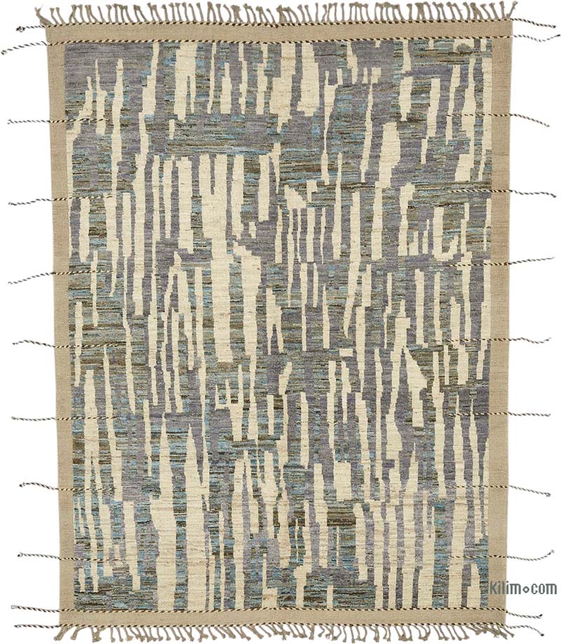Nueva Alfombra Tejida a Mano de Estilo Marroquí - 218 cm x 302 cm - K0084003