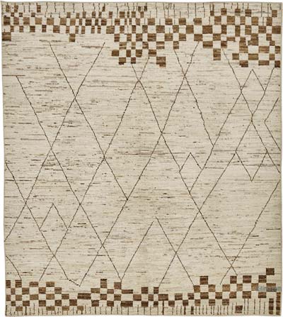 Nueva Alfombra Tejida a Mano de Estilo Marroquí - 259 cm x 293 cm