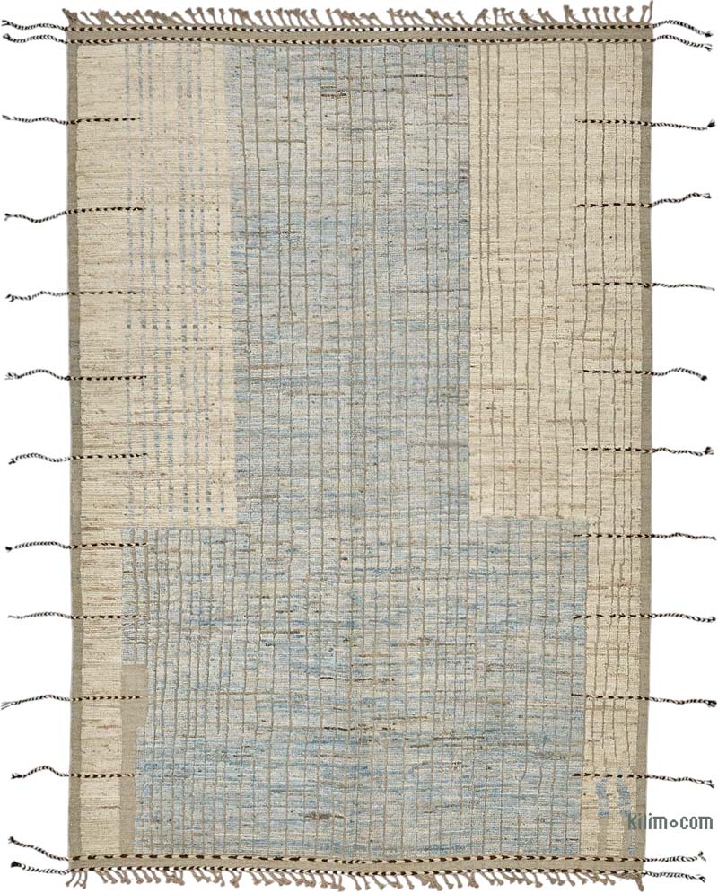 Nueva Alfombra Tejida a Mano de Estilo Marroquí - 204 cm x 300 cm - K0084011