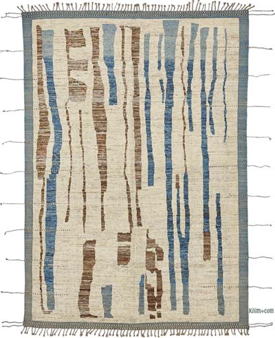 Nueva Alfombra Tejida a Mano de Estilo Marroquí - 211 cm x 302 cm