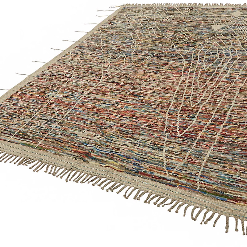 Nueva Alfombra Tejida a Mano de Estilo Marroquí - 215 cm x 297 cm - K0084021