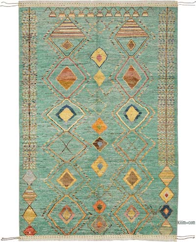 Nueva Alfombra Tejida a Mano de Estilo Marroquí - 202 cm x 300 cm