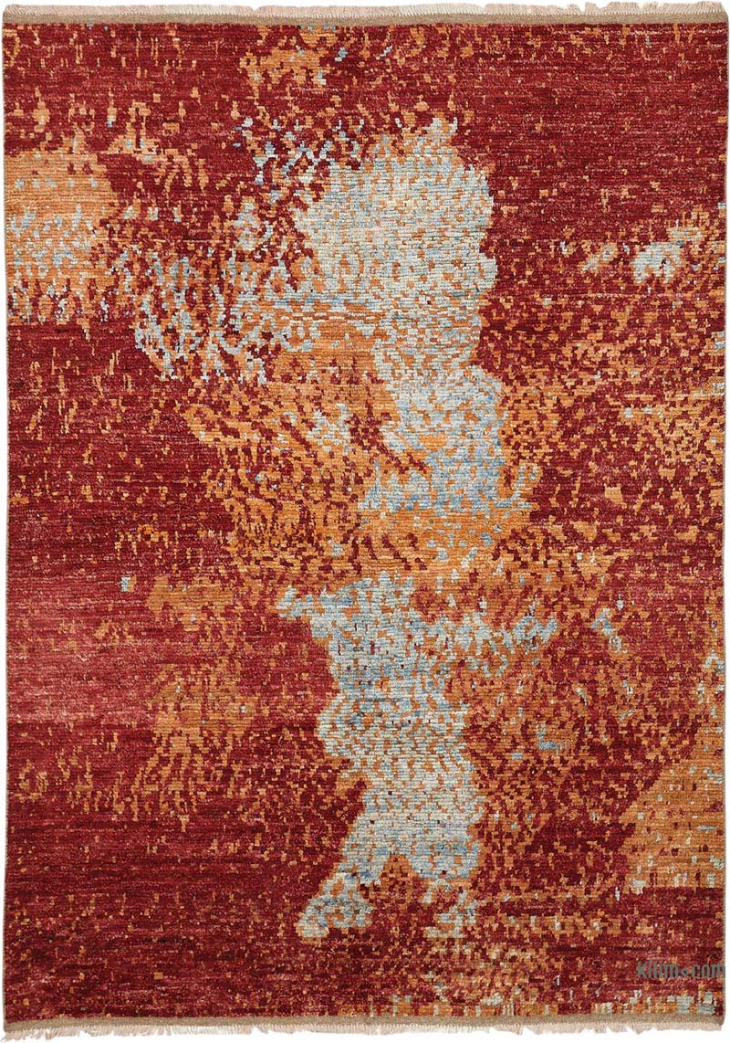 New Hand-Knotted Rug - 5' 6" x 7' 9" (66" x 93") - K0084042