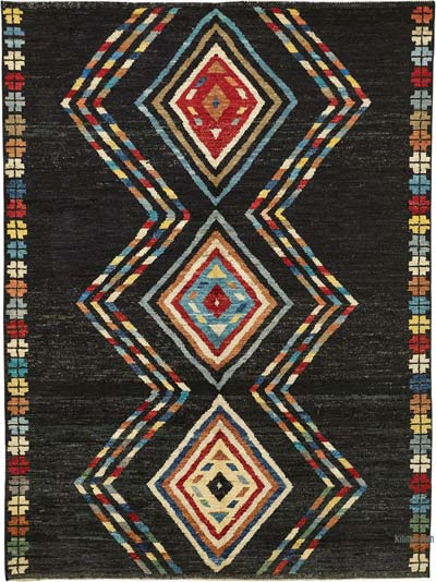 New Moroccan Style Hand-Knotted Rug - 5' 8" x 7' 11" (68" x 95")