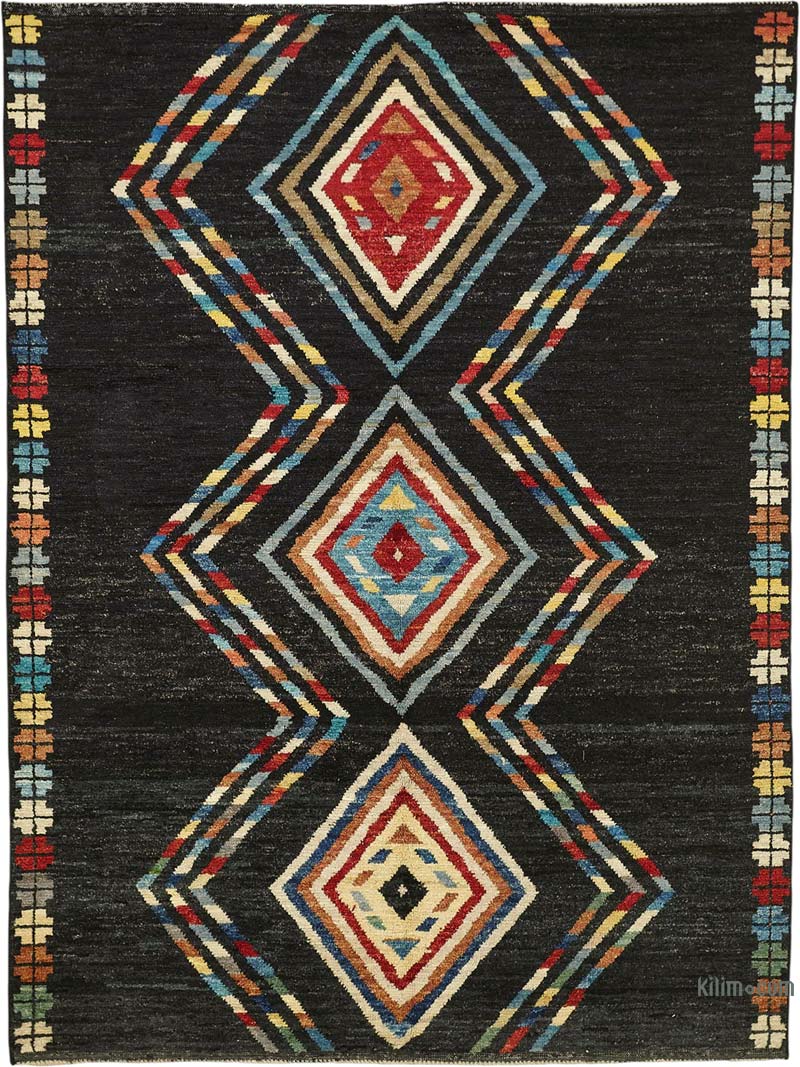 Nueva Alfombra Tejida a Mano de Estilo Marroquí - 172 cm x 241 cm - K0084048