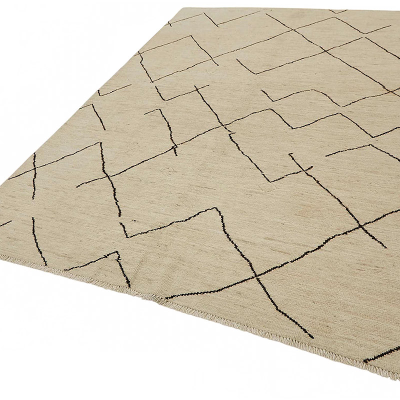 Nueva Alfombra Tejida a Mano de Estilo Marroquí - 208 cm x 294 cm - K0084052