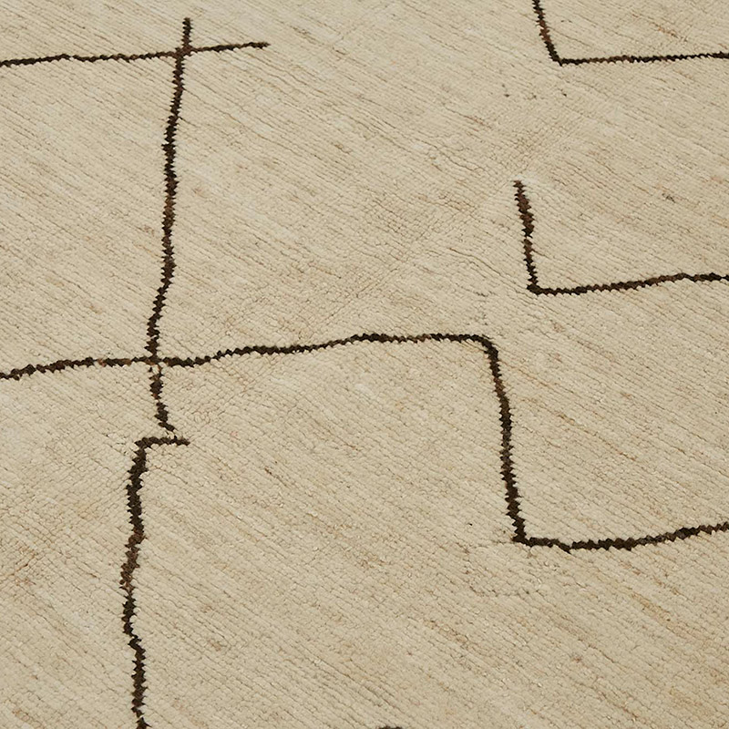 Nueva Alfombra Tejida a Mano de Estilo Marroquí - 208 cm x 294 cm - K0084052