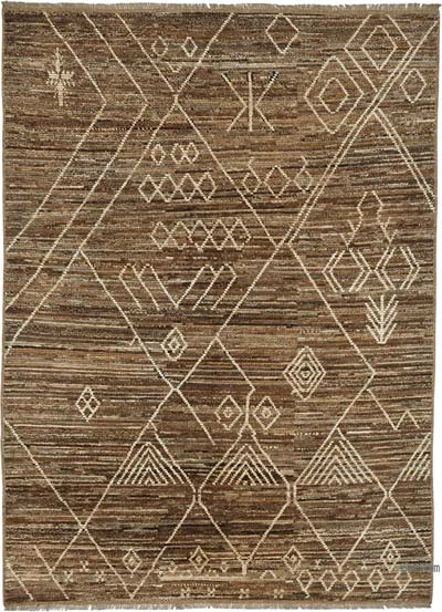 New Moroccan Style Hand-Knotted Rug - 6' 9" x 9' 7" (81" x 115")