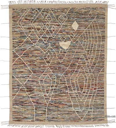 New Moroccan Style Hand-Knotted Rug - 8'  x 10' 2" (96" x 122")