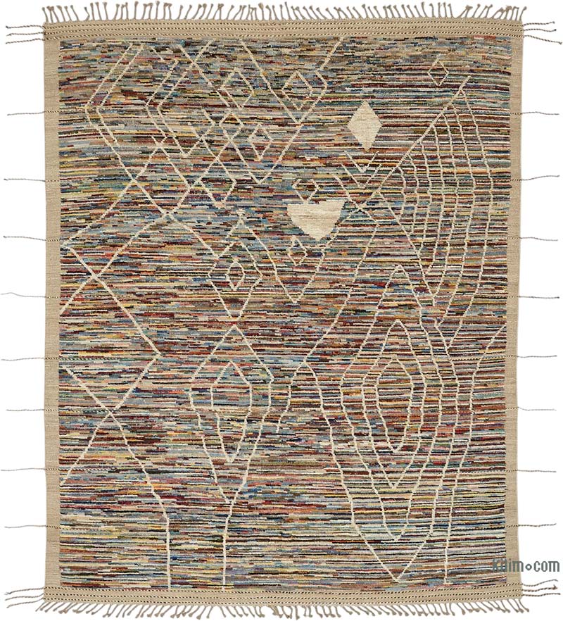 New Moroccan Style Hand-Knotted Rug - 8'  x 10' 2" (96" x 122") - K0084058