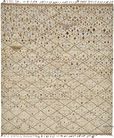 New Moroccan Style Hand-Knotted Rug - 8' 4" x 9' 10" (100" x 118")