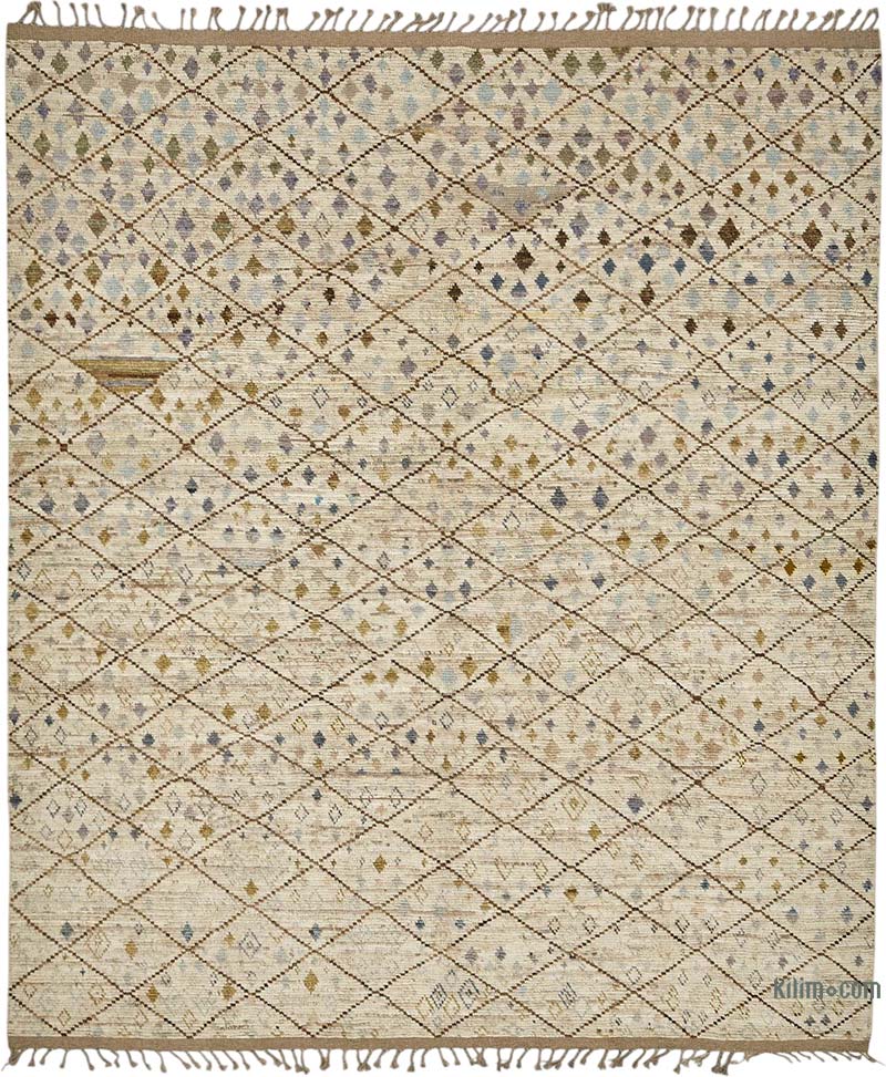New Moroccan Style Hand-Knotted Rug - 8' 4" x 9' 10" (100" x 118") - K0084061