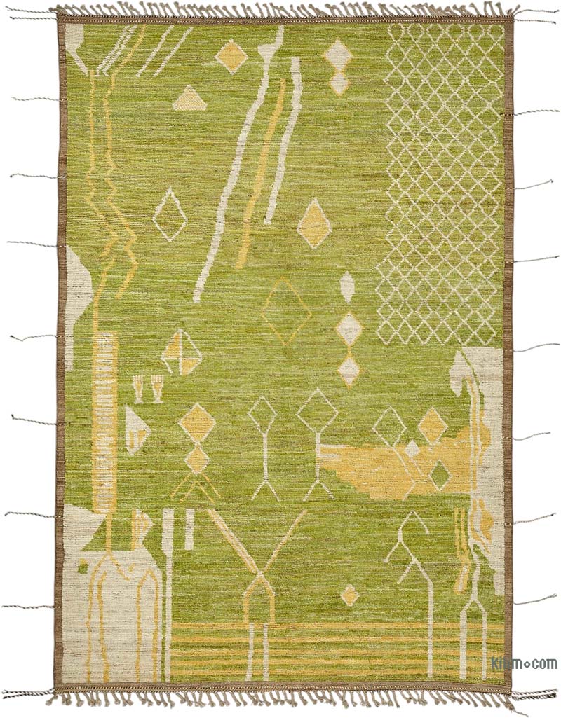New Moroccan Style Hand-Knotted Rug - 6' 8" x 9' 11" (80" x 119") - K0084064