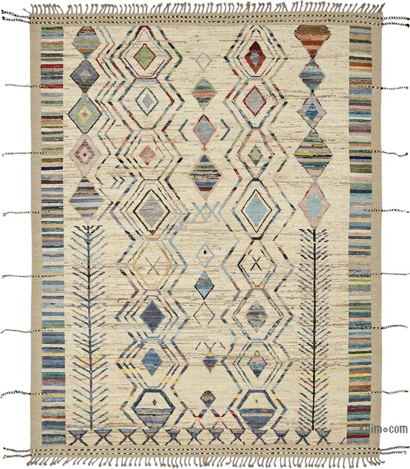 New Moroccan Style Hand-Knotted Rug - 8' 5" x 10' 1" (101" x 121") - K0084066