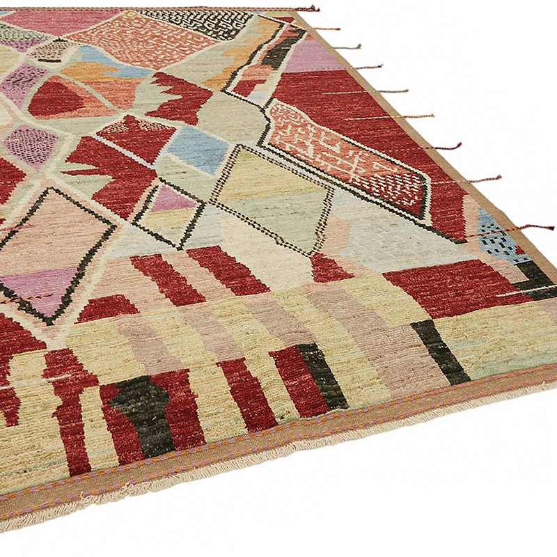 Nueva Alfombra Tejida a Mano de Estilo Marroquí - 200 cm x 307 cm - K0084067