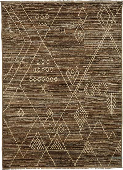 New Moroccan Style Hand-Knotted Rug - 6' 9" x 9' 4" (81" x 112")
