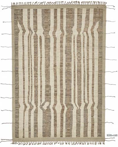 New Moroccan Style Hand-Knotted Rug - 6' 9" x 9' 11" (81" x 119")