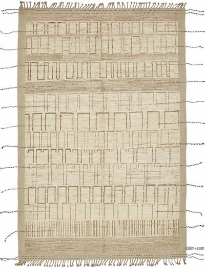 New Moroccan Style Hand-Knotted Rug - 6' 8" x 10' 1" (80" x 121")