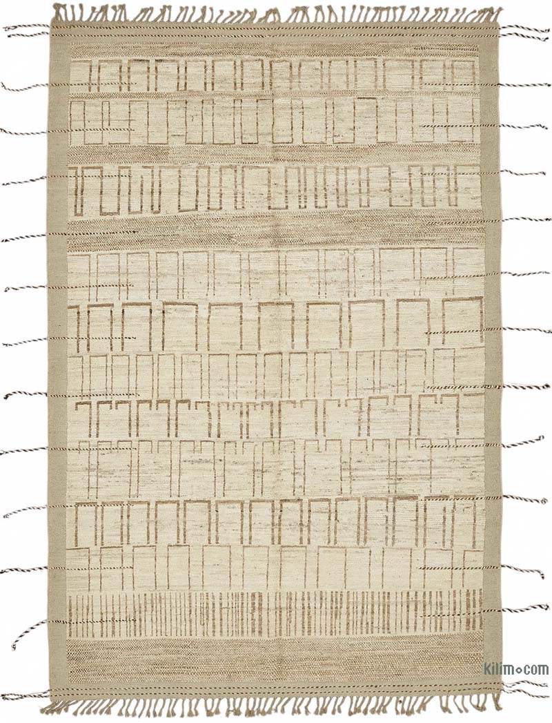 New Moroccan Style Hand-Knotted Rug - 6' 8" x 10' 1" (80" x 121") - K0084076