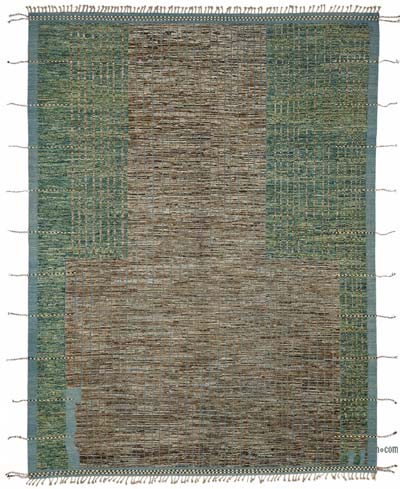 New Moroccan Style Hand-Knotted Rug - 10' 7" x 13' 11" (127" x 167")