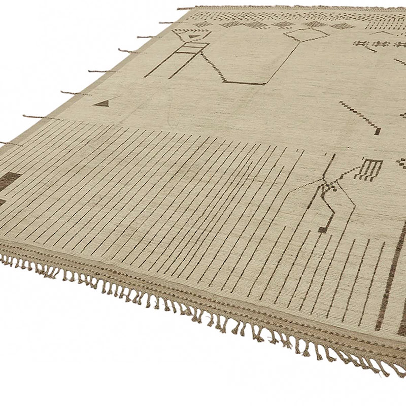 New Moroccan Style Hand-Knotted Rug - 9' 1" x 12' 2" (109" x 146") - K0084080