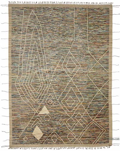 Nueva Alfombra Tejida a Mano de Estilo Marroquí - 308 cm x 431 cm
