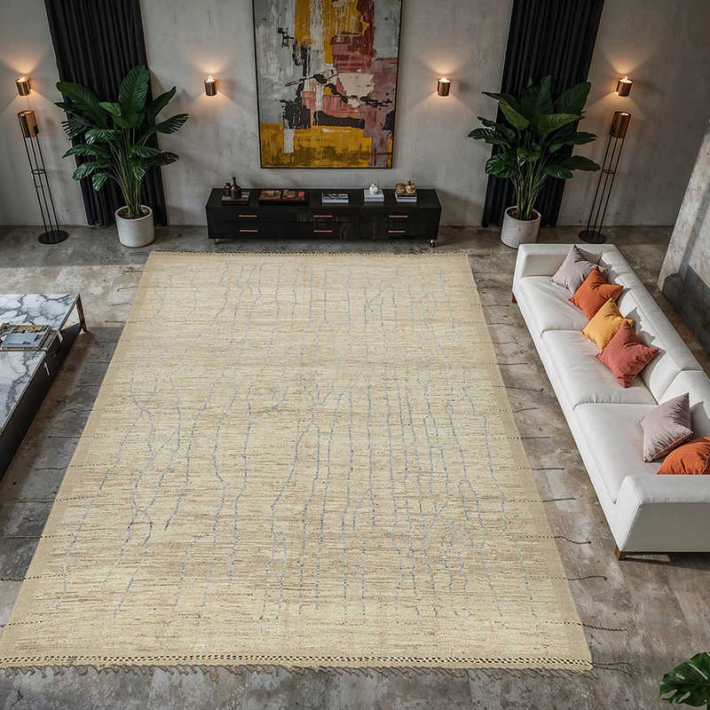 New Moroccan Style Hand-Knotted Rug - 10' 2" x 14' 1" (122" x 169") - K0084082
