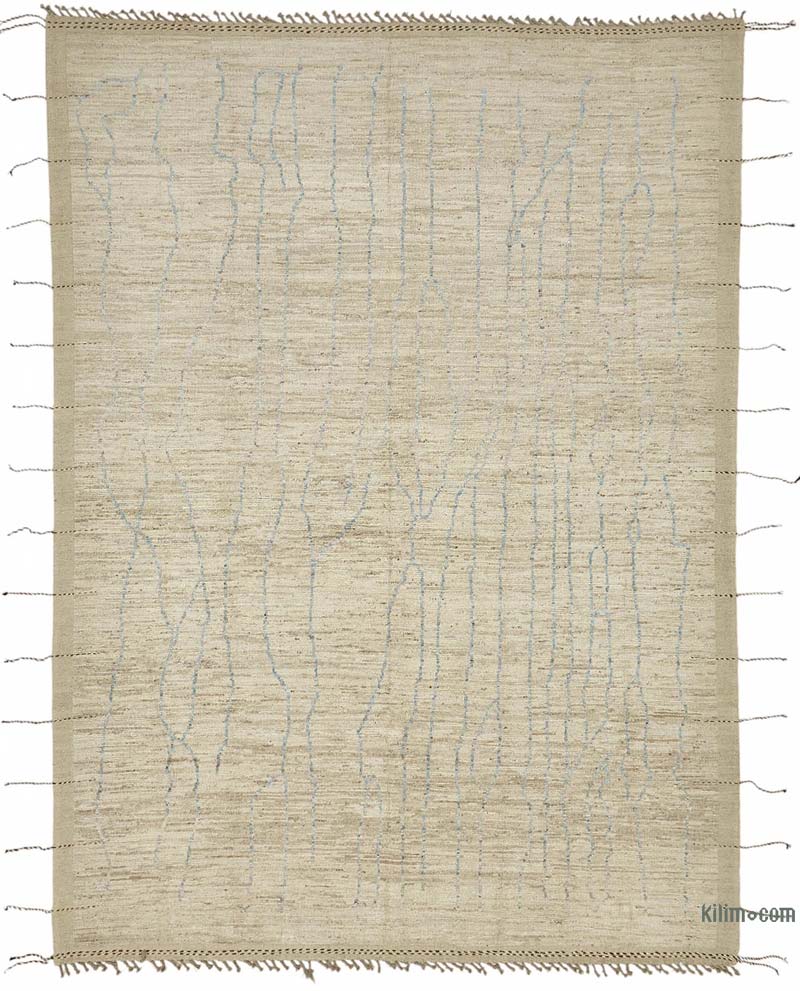 New Moroccan Style Hand-Knotted Rug - 10' 2" x 14' 1" (122" x 169") - K0084082