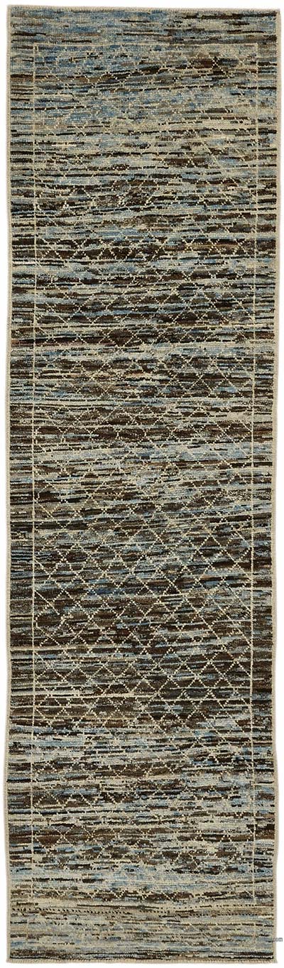 New Hand-Knotted Runner - 2' 10" x 10' 11" (34" x 131")