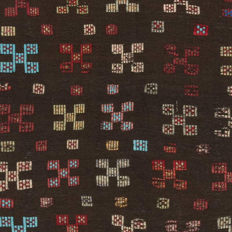 Vintage Anatolian Jijim Rug - 4' 6" x 9' 1" (54" x 109") - K0084131