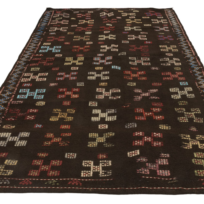 Vintage Anatolian Jijim Rug - 4' 6" x 9' 1" (54" x 109") - K0084131