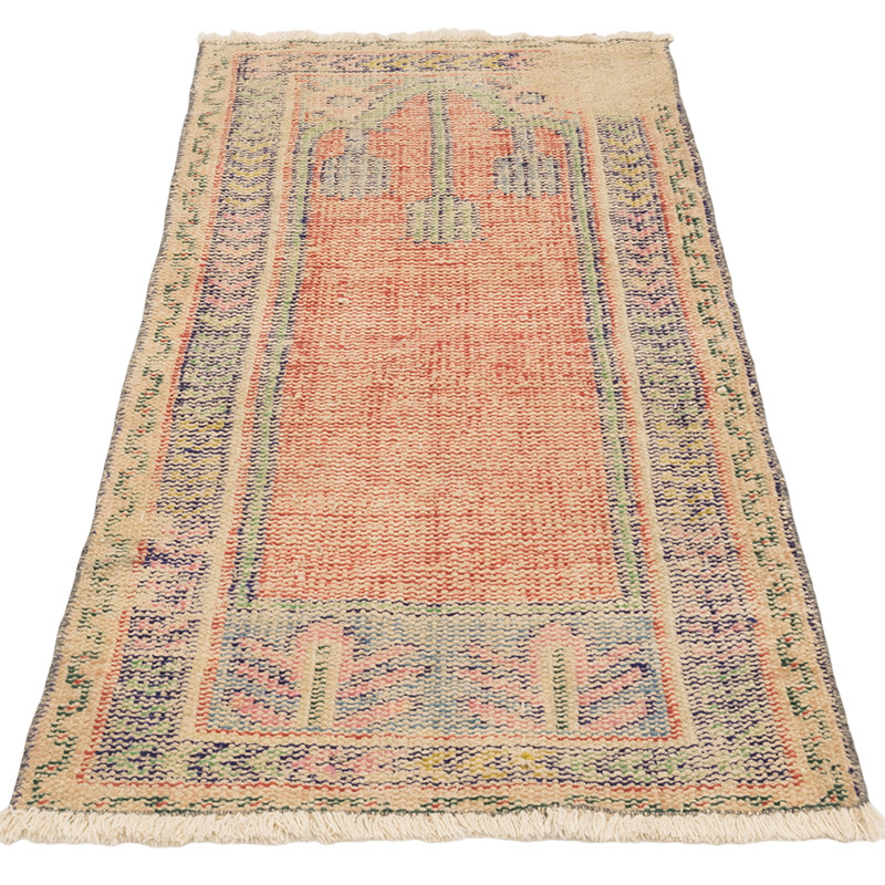 Alfombra Vintage Turca Anudada a Mano - 61 cm x 125 cm - K0084133