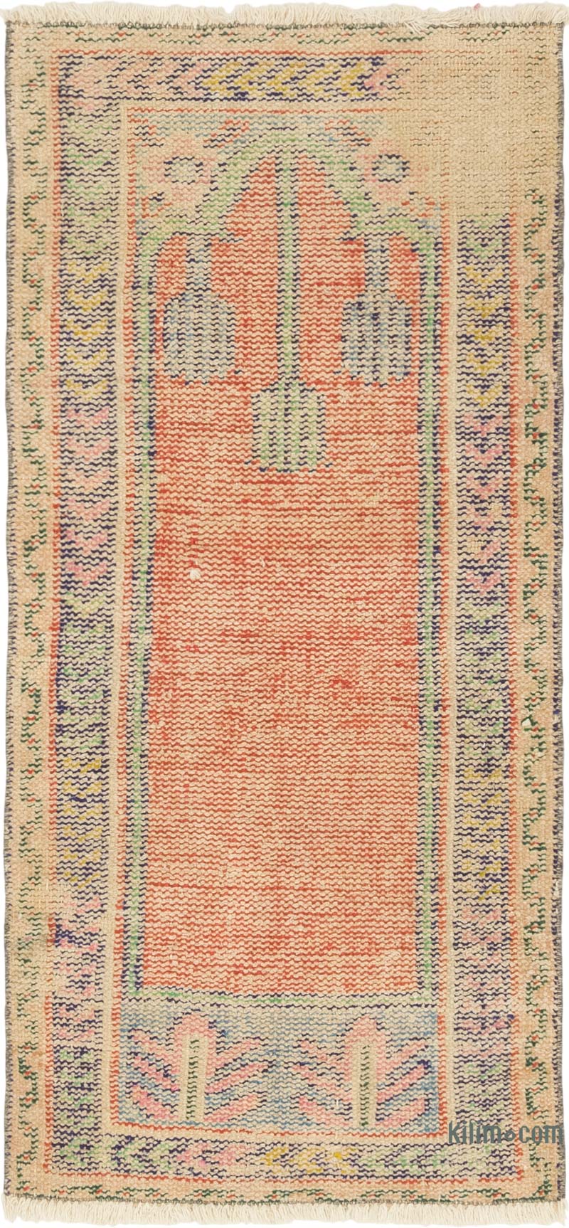 Alfombra Vintage Turca Anudada a Mano - 61 cm x 125 cm - K0084133