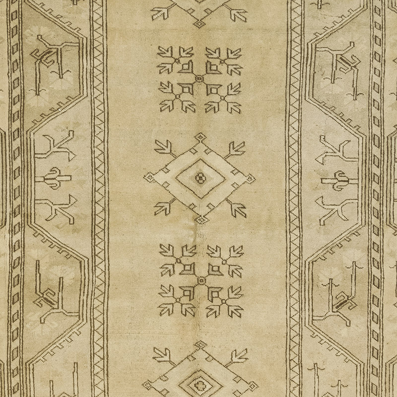 Vintage Turkish Hand-Knotted Rug - 9' 1" x 12' 1" (109" x 145") - K0084135