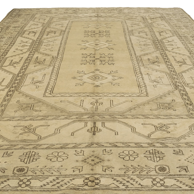 Vintage Turkish Hand-Knotted Rug - 9' 1" x 12' 1" (109" x 145") - K0084135
