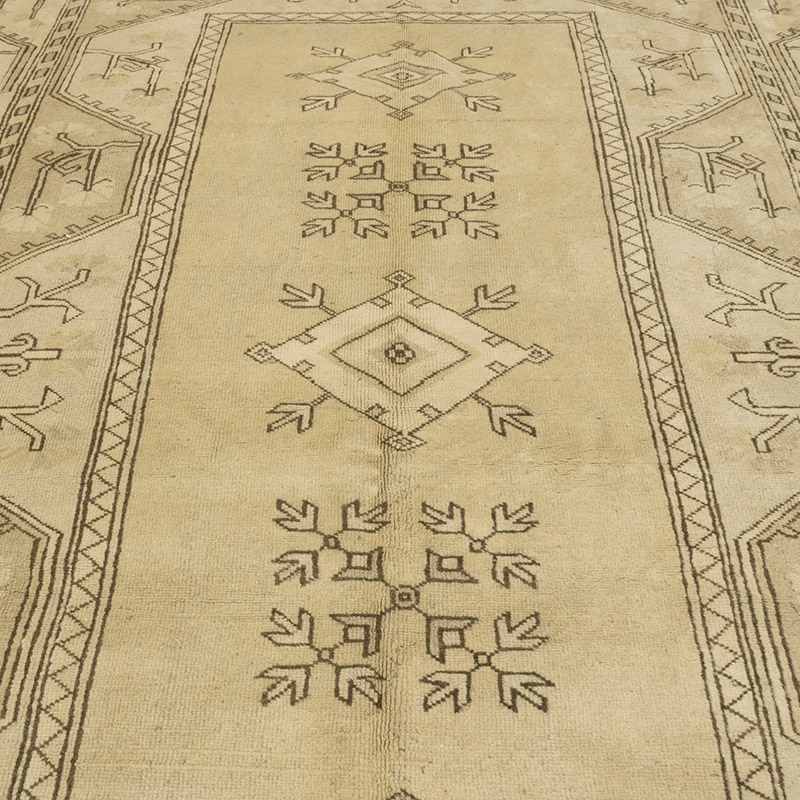 Vintage Turkish Hand-Knotted Rug - 9' 1" x 12' 1" (109" x 145") - K0084135