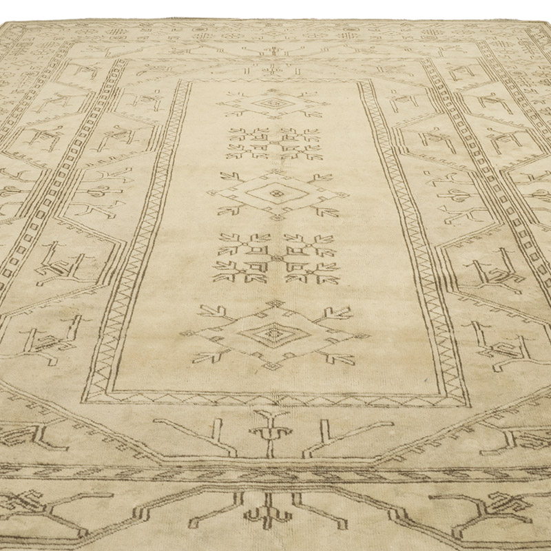 Vintage Turkish Hand-Knotted Rug - 9' 1" x 12' 1" (109" x 145") - K0084135