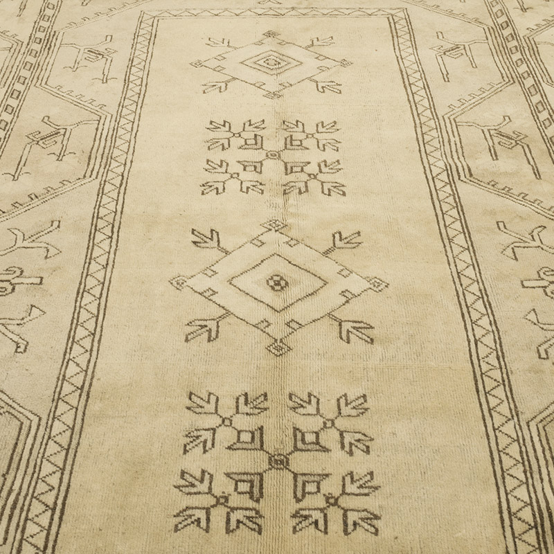 Vintage Turkish Hand-Knotted Rug - 9' 1" x 12' 1" (109" x 145") - K0084135