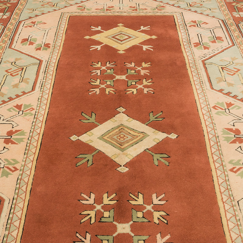 Vintage Turkish Hand-Knotted Rug - 10' 1" x 14'  (121" x 168") - K0084136