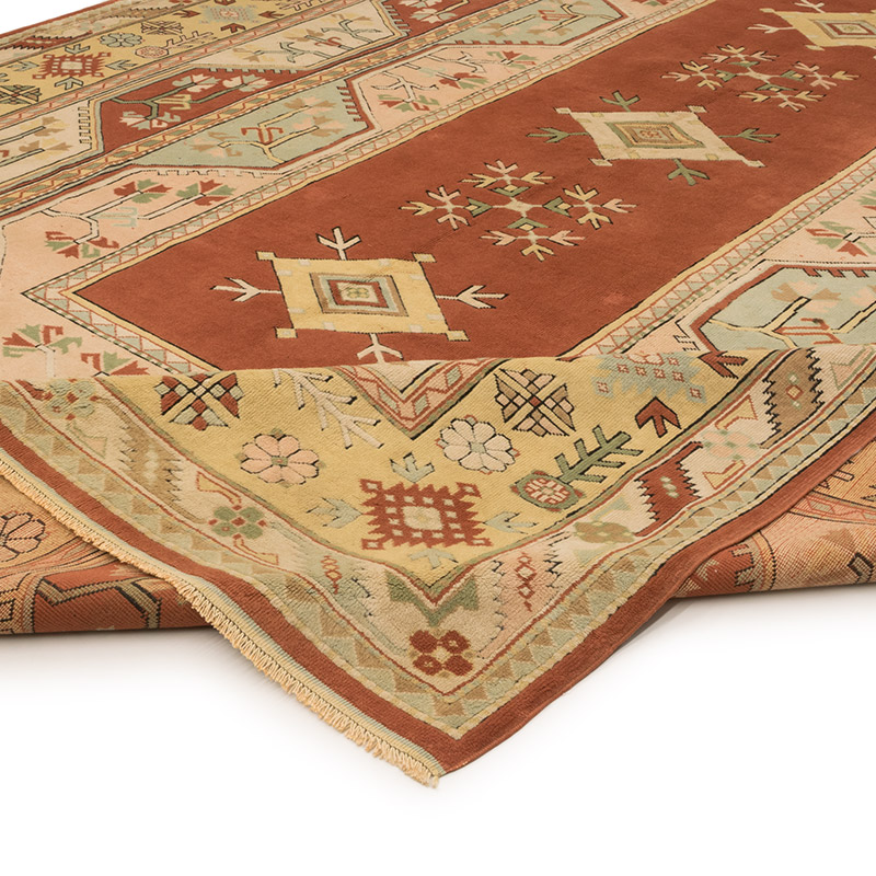 Vintage Turkish Hand-Knotted Rug - 10' 1" x 14'  (121" x 168") - K0084136