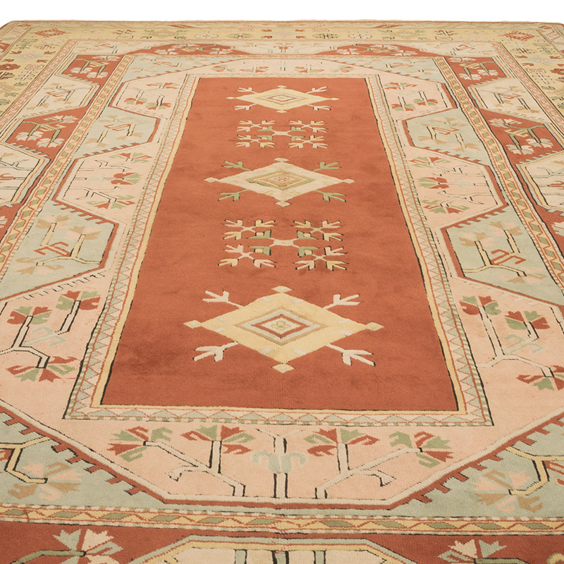 Vintage Turkish Hand-Knotted Rug - 10' 1" x 14'  (121" x 168") - K0084136