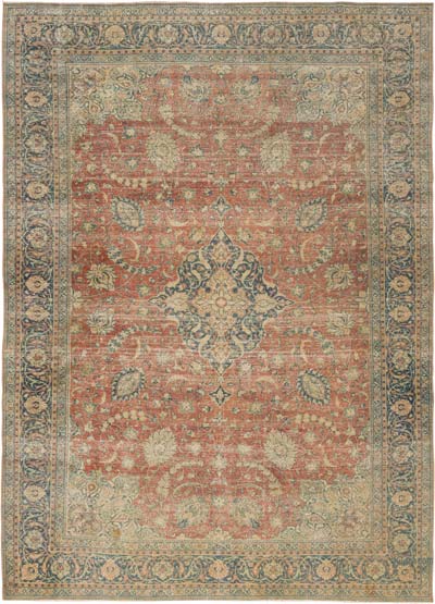Vintage Hand-Knotted Oriental Rug - 7' 10" x 10' 9" (94" x 129")