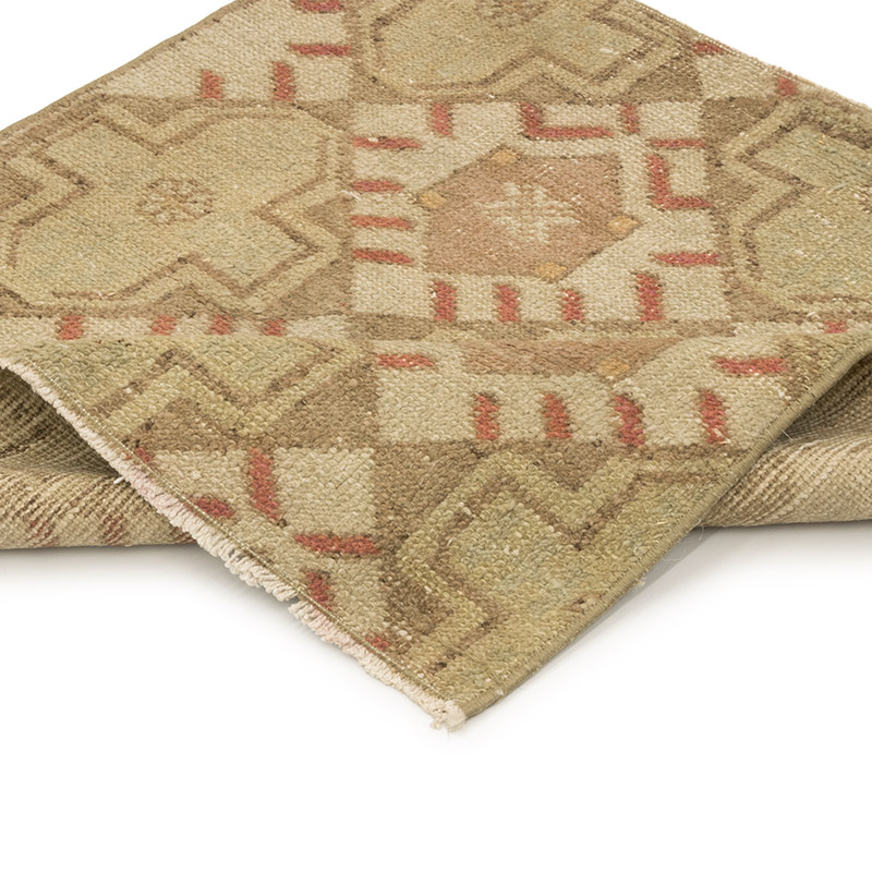 Alfombra Vintage Turca Anudada a Mano - 80 cm x 80 cm - K0084140