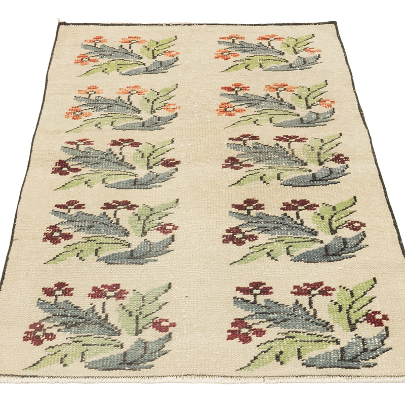 El Dokuma Vintage Halı - 72 cm x 117 cm - K0084141