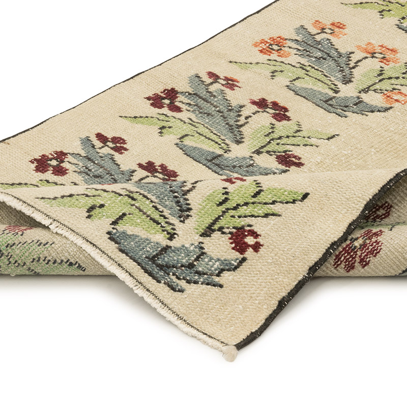 El Dokuma Vintage Halı - 72 cm x 117 cm - K0084141